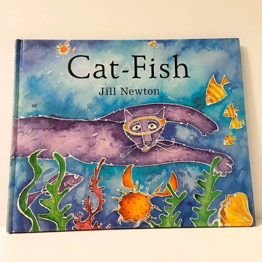 Vintage 1992 Cat Fish by Jill Newton Lothrop First Edition Hardcover Book